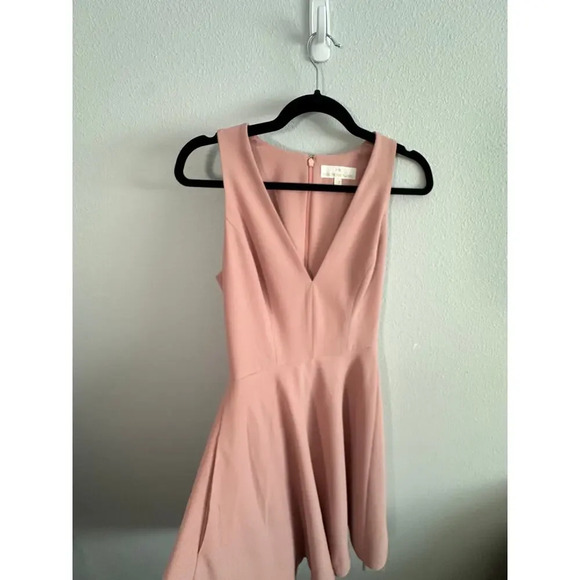 NWT Dress the Population Catalina Fit & Flare Cocktail Midi Dress Size S Blush - Picture 11 of 16